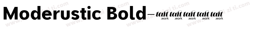 Moderustic Bold字体转换